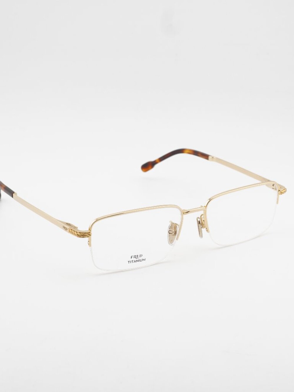 Fred FG50024F 032 Unisex Eyeglasses Gold 56mm Rectangle Frame